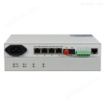 4路百兆以太+2路RS232/422/485 光纖收發器