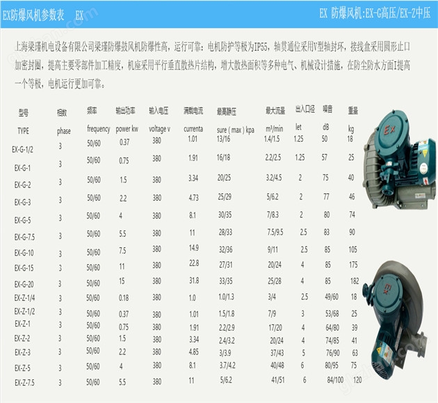 工業防爆高壓風機-EX-G-10