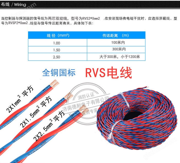 可燃气体报警器使用双绞线